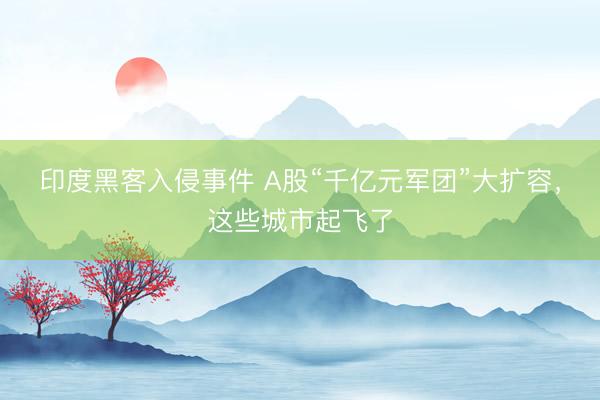 印度黑客入侵事件 A股“千亿元军团”大扩容，这些城市起飞了