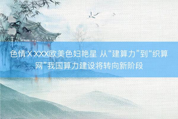 色情ⅩXXX欧美色妇艳星 从“建算力”到“织算网”我国算力建设将转向新阶段