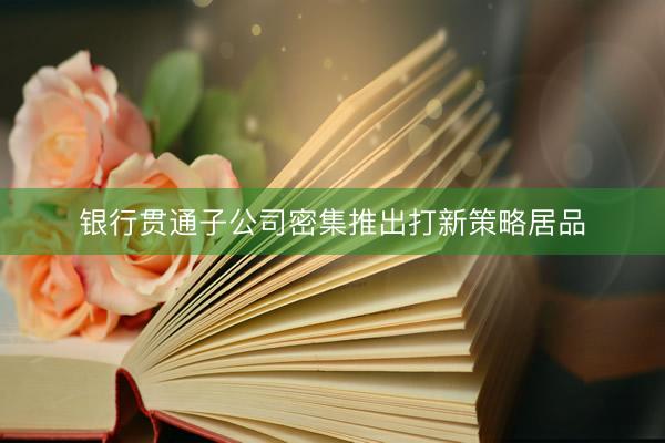 银行贯通子公司密集推出打新策略居品