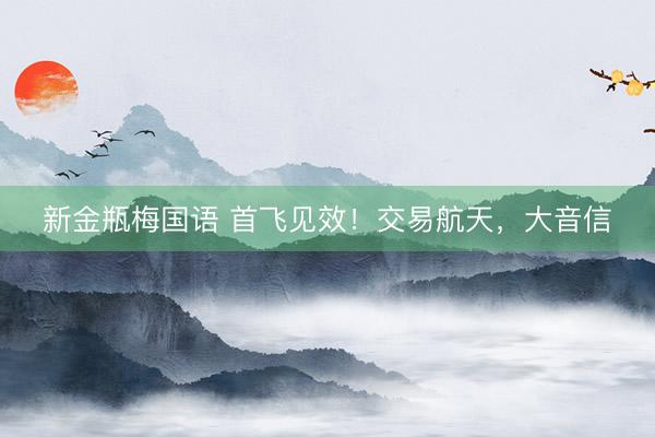 新金瓶梅国语 首飞见效！交易航天，大音信