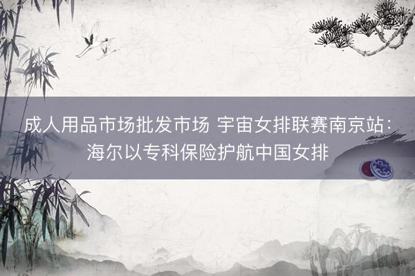 成人用品市场批发市场 宇宙女排联赛南京站：海尔以专科保险护航中国女排