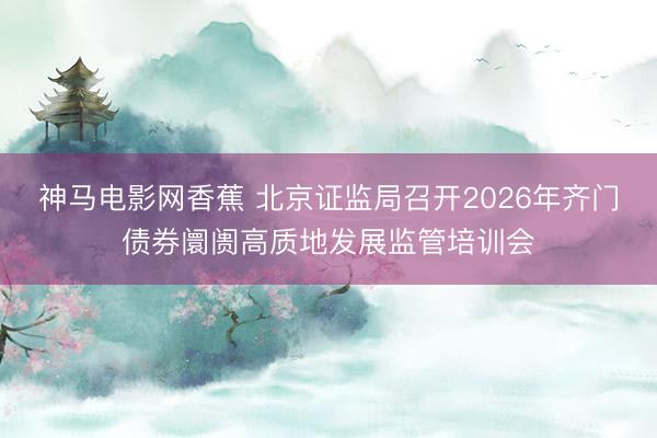 神马电影网香蕉 北京证监局召开2026年齐门债券阛阓高质地发展监管培训会